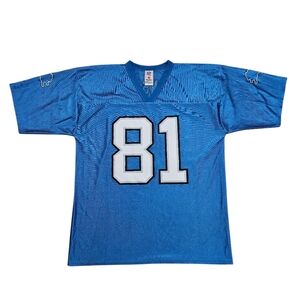 Detroit Lions Calvin Johnson #81 Blue NFL Jersey Men’s Large